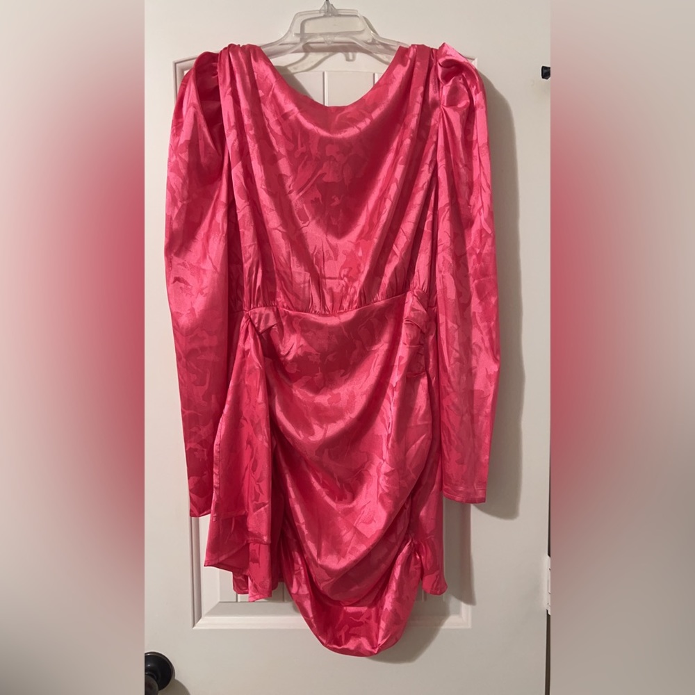 Strut & bolt hot pink satin dress